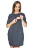 MijaCulture 2 in1 Comfortable Maternity Pregnancy Dress and for Nursing Una 7142  Grey
